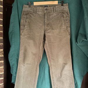 GAP, Olive drab pants, mens, heavy cotton (duck), 32x32.